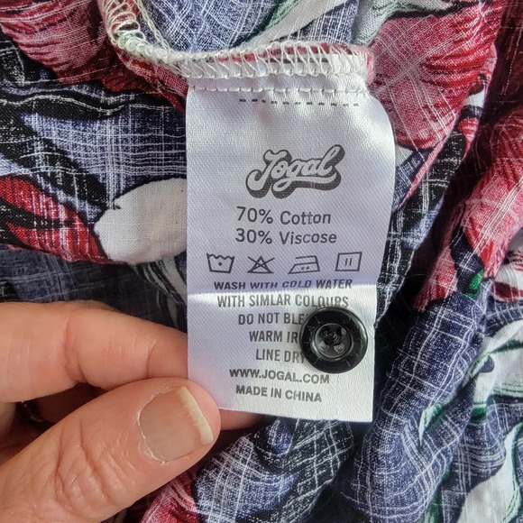 Pair Of Jogal Mens Bright Colorful Hawaiian Floral Shirts. Short Sleeve. 2xl - Picture 9 of 9